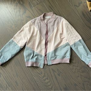 Paper Crane Color Block Bomber Jacket - Only worn a few times!! Super cozy!
